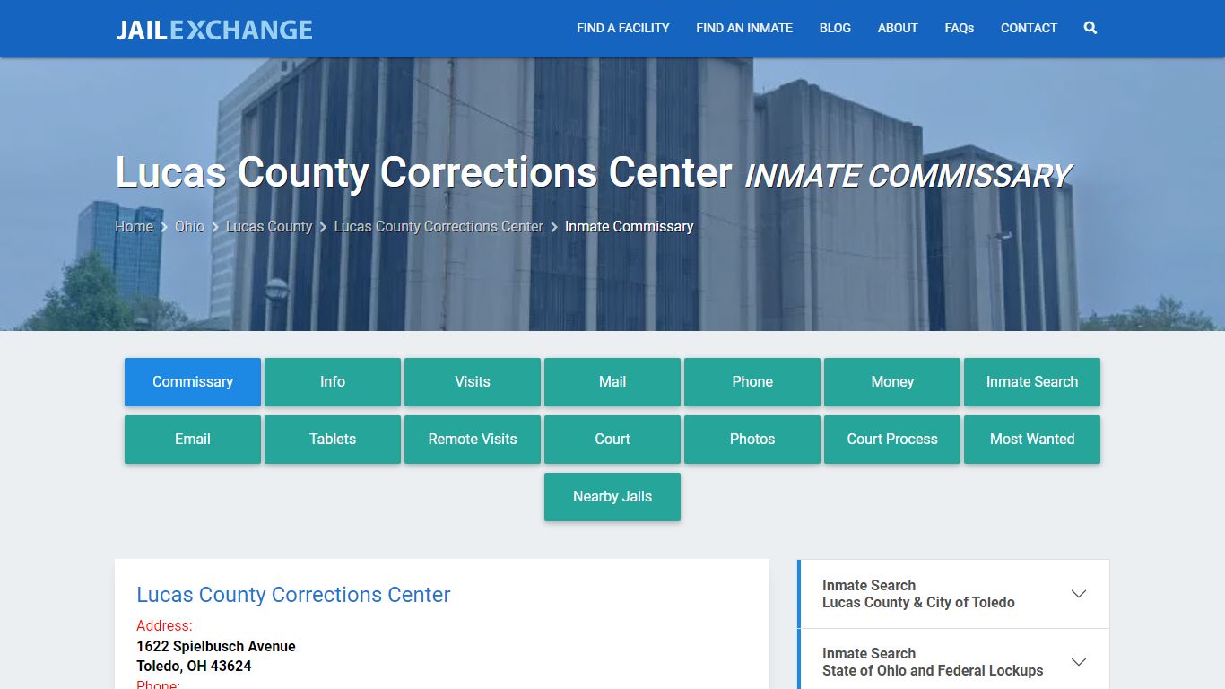Lucas County Corrections Center Inmate Commissary - Jail Exchange