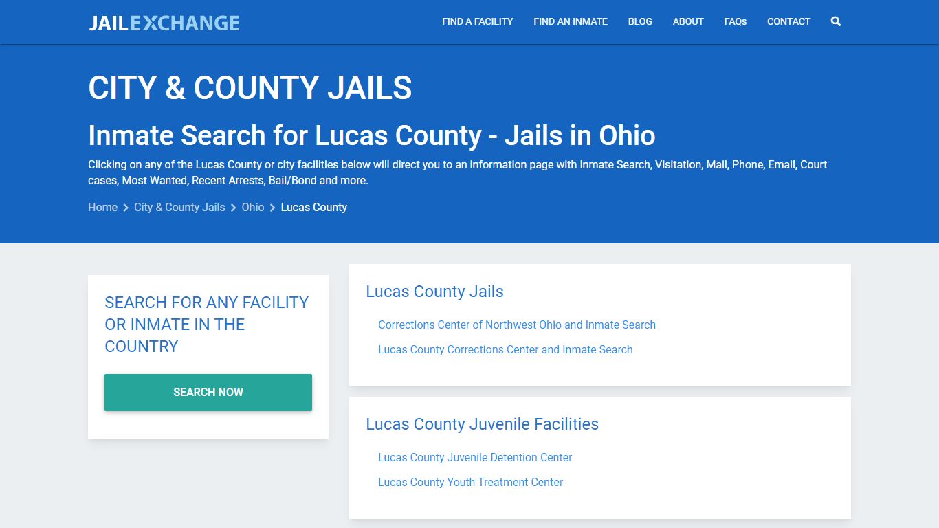 Inmate Search for Lucas County | Jails in Ohio - Jail Exchange